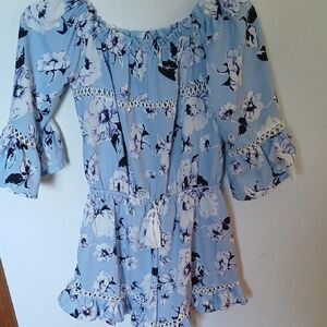 Floral Off-Shoulder Romper